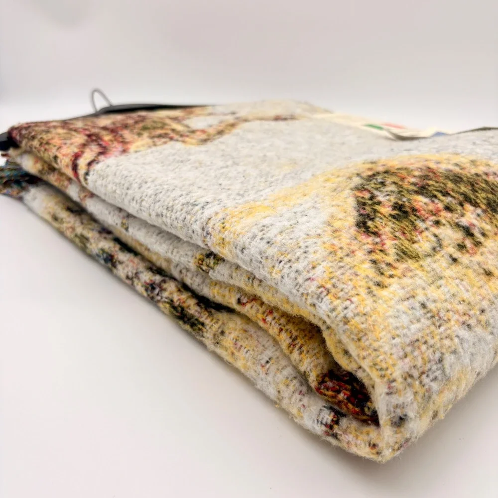 Nido Notte Italia The Night Before Christmas Woven Throw Blanket Made in Italy